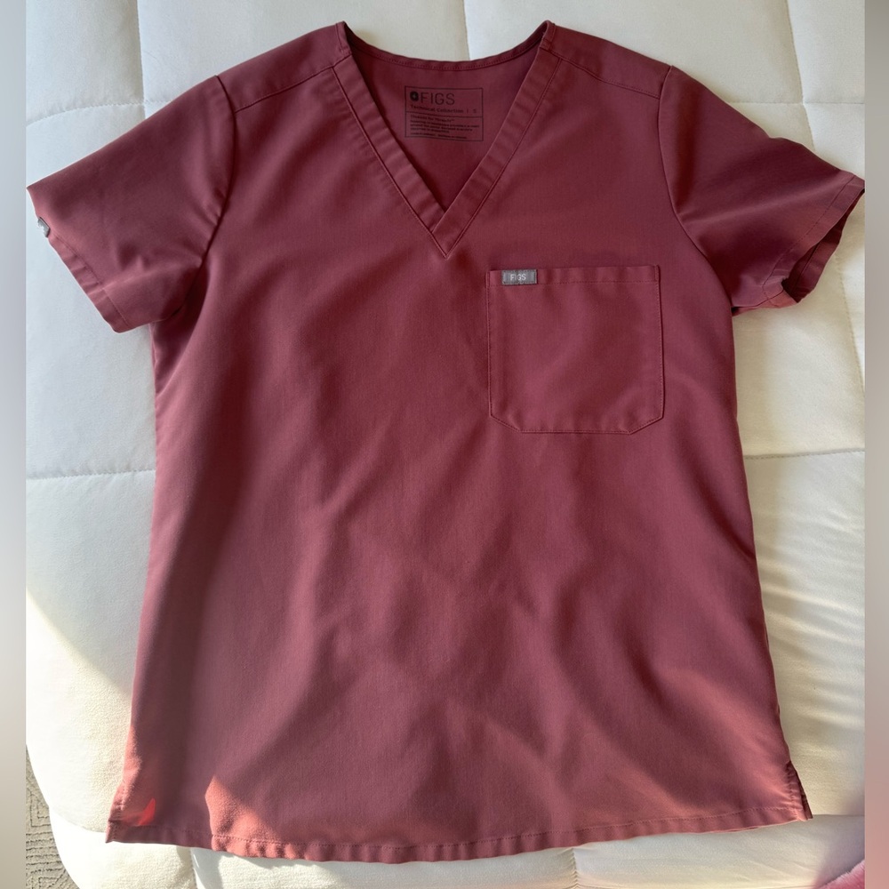 Women’s Mauve Catarina One-pocket Scrub Top